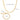 Size diagram for a gold-tone paperclip chain necklace and bracelet with lengths in inches and centimeters