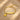 ゴールドのカーブバーブレスレット レディース・フラワーチャーム・刻印あり
