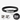 Black braided bracelet charging cable with LOVE YOU engraved on the clasp and Lightning and Type-C close-ups