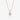 gold-tone snake chain necklace with a round cubic zirconia halo pendant