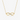 Gold-tone infinity pendant necklace with clear stones on a fine cable chain