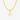 Gold-tone initial A pendant necklace on a snake chain