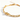 Close-up of clasp and layered chains of gold-tone bracelet