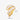 size diagram of a gold-tone open wrap ring with white marbled inlay, 0.7in (1.8cm) marked