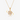 Collar con dije giratorio de trébol de cuatro hojas en tono dorado con piedras transparentes, flechas que muestran el giro
