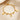 Gold paperclip chain bracelet with letter B charm, round coin charms and bead charms