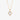 Gold-tone four-leaf clover pendant necklace with a clear faceted center, product view