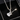 Silver-tone guitar pendant necklace engraved with Love You in a black gift box