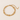 Gold-tone layered bead chain bracelet laid flat with extension chain