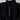 Woman wearing a silver-tone slider chain necklace with ball ends over a black turtleneck and blazer