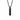 Plain black bar pendant necklace on a box chain, no engraving