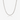 Collar de cadena cubana en tono plateado sobre fondo blanco