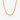 Gold-tone Cuban chain necklace on a white background